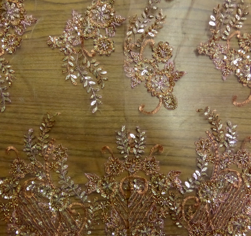 13.Lt.Copper Beaded Lace SP